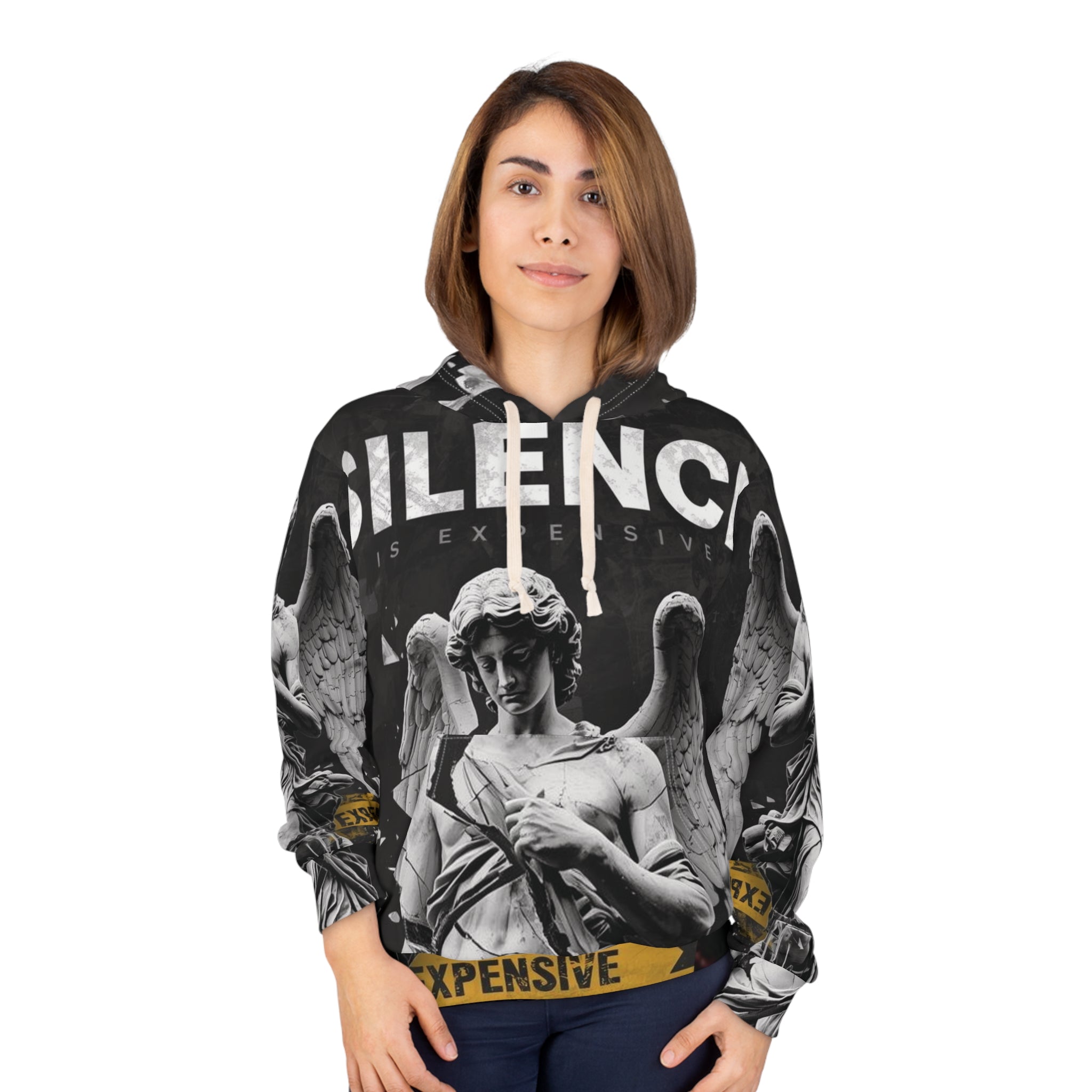 Silence Is Expensive Unisex Pullover Hoodie – Gothic Art Streetwear Essential