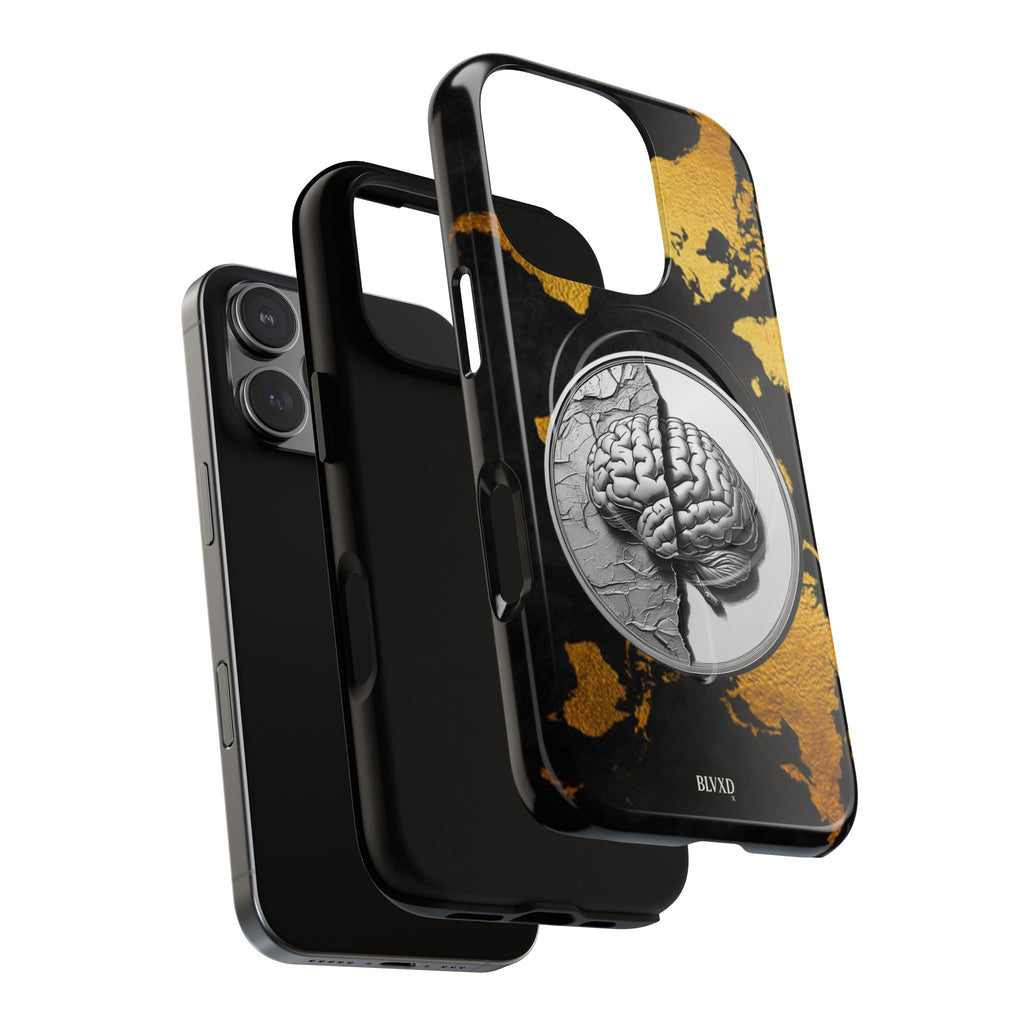 Brain Map Phone Case - Tough Magnetic Case for Creative Minds, Brain Design