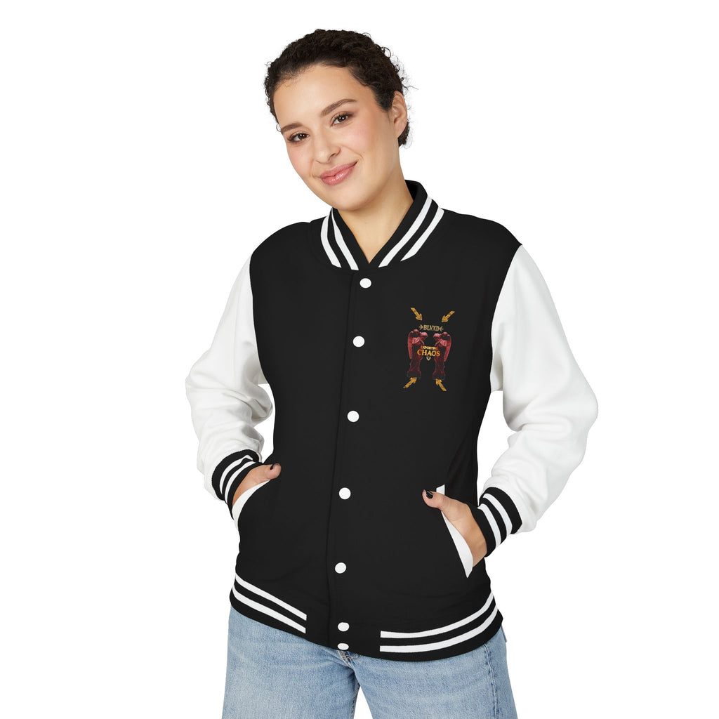 Vibrant Unisex Heavyweight Letterman Jacket with Bold Graphics