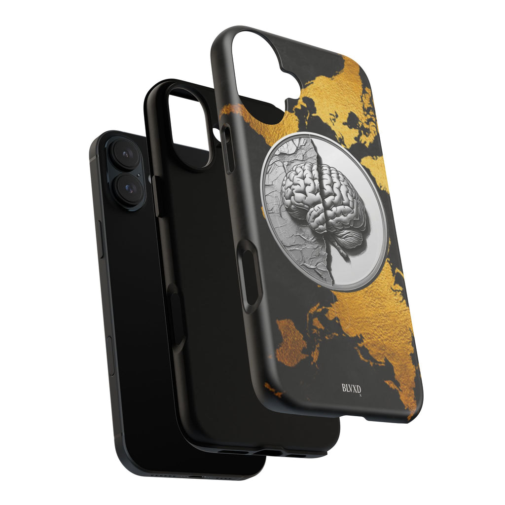 Brain Map Phone Case - Tough Magnetic Case for Creative Minds, Brain Design