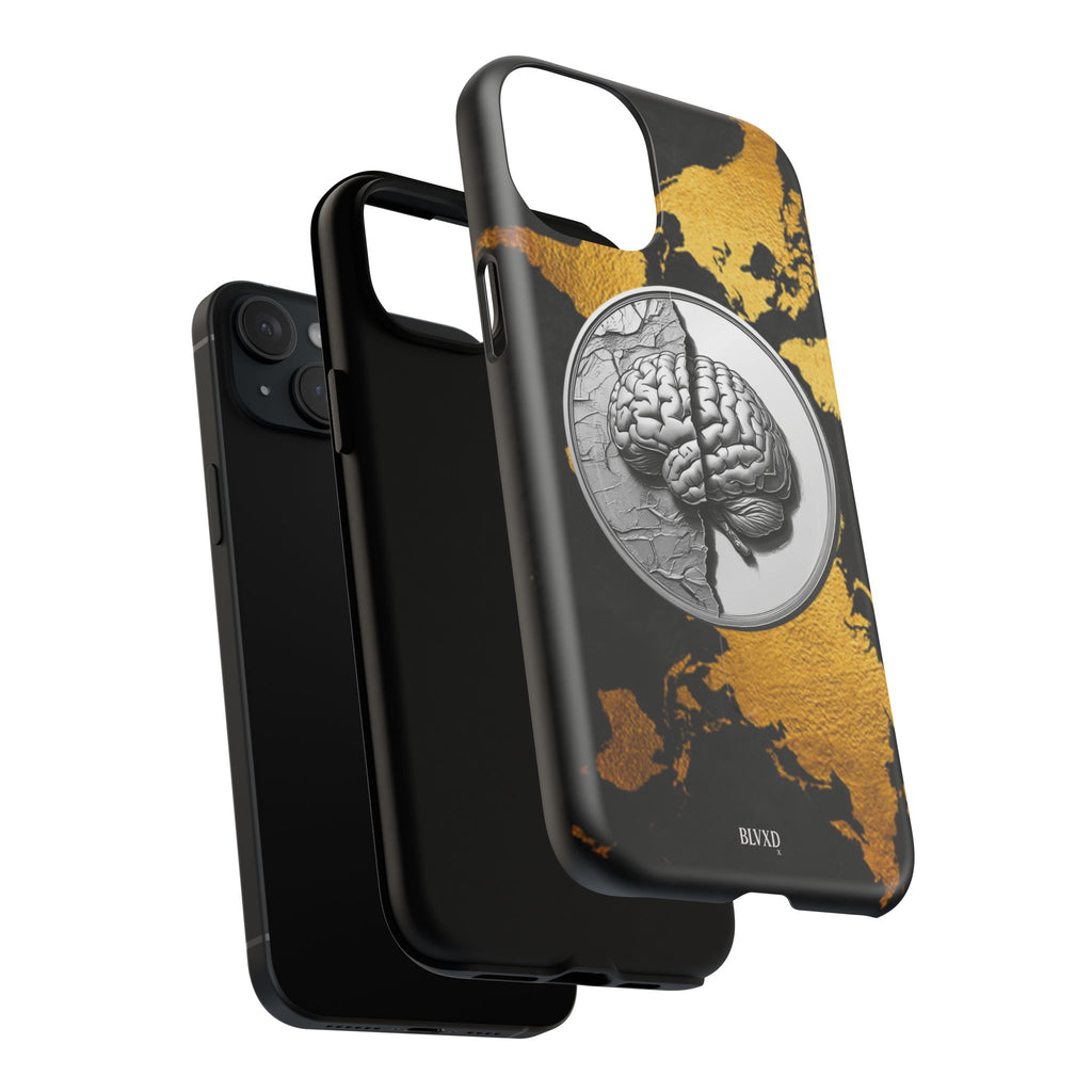 Brain Map Phone Case - Tough Magnetic Case for Creative Minds, Brain Design