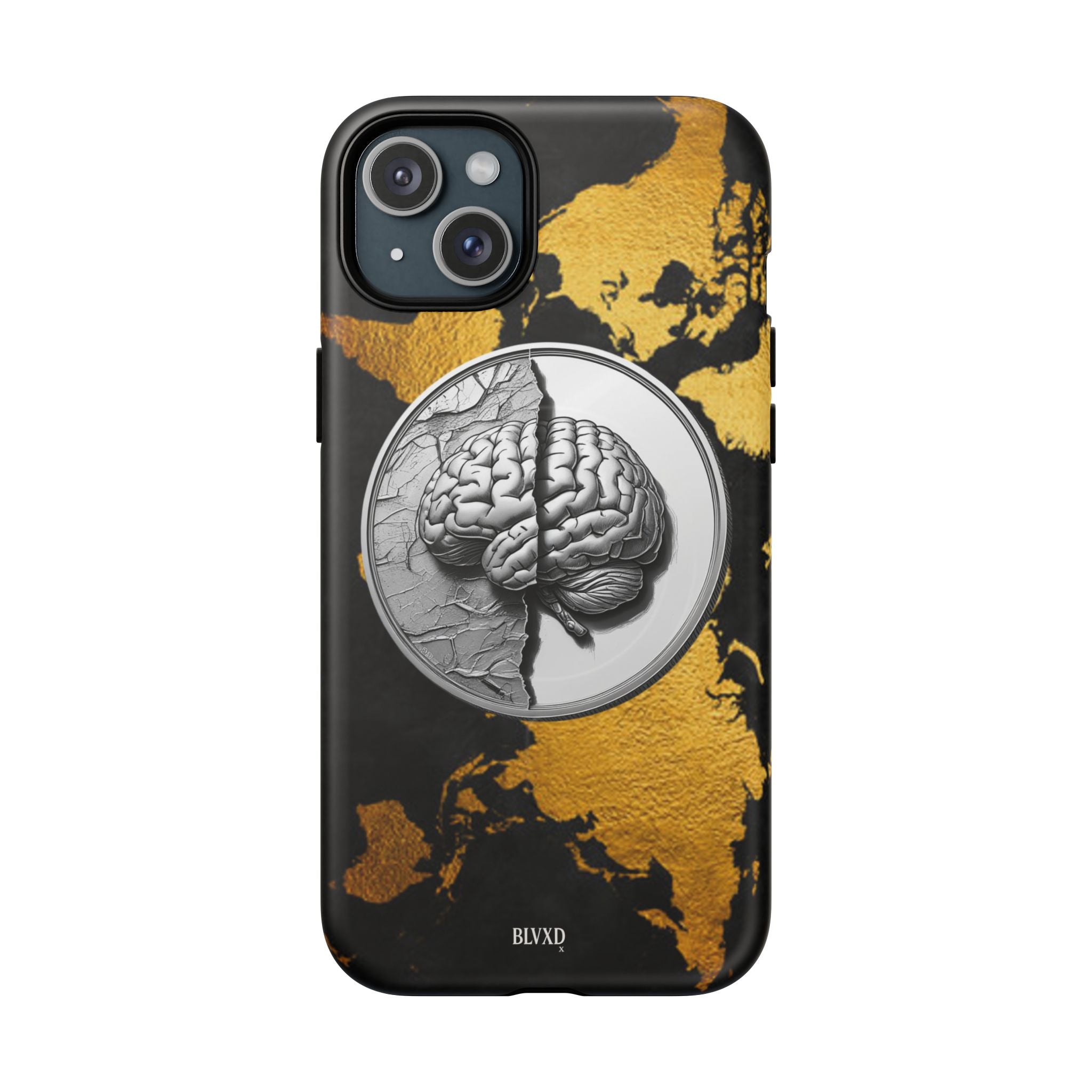 Brain Map Phone Case - Tough Magnetic Case for Creative Minds, Brain Design
