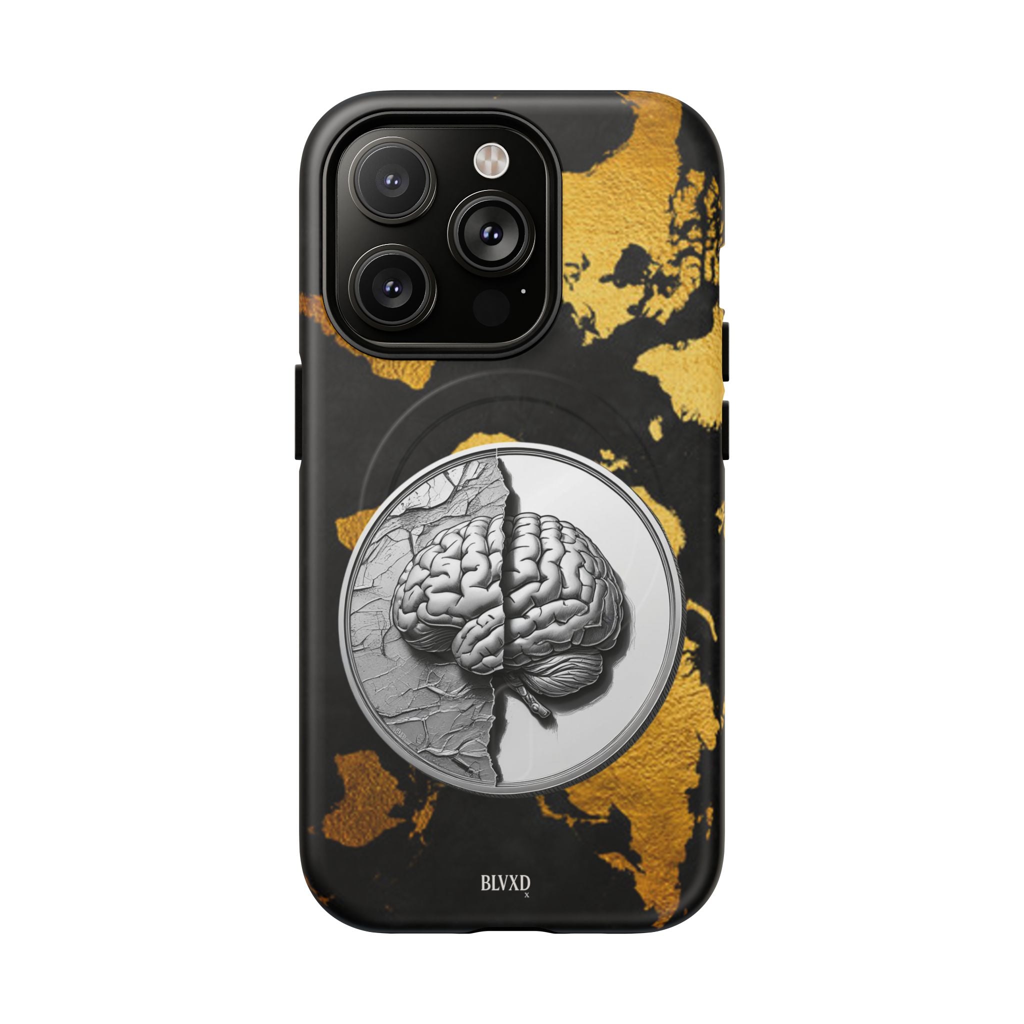 Brain Map Phone Case - Tough Magnetic Case for Creative Minds, Brain Design