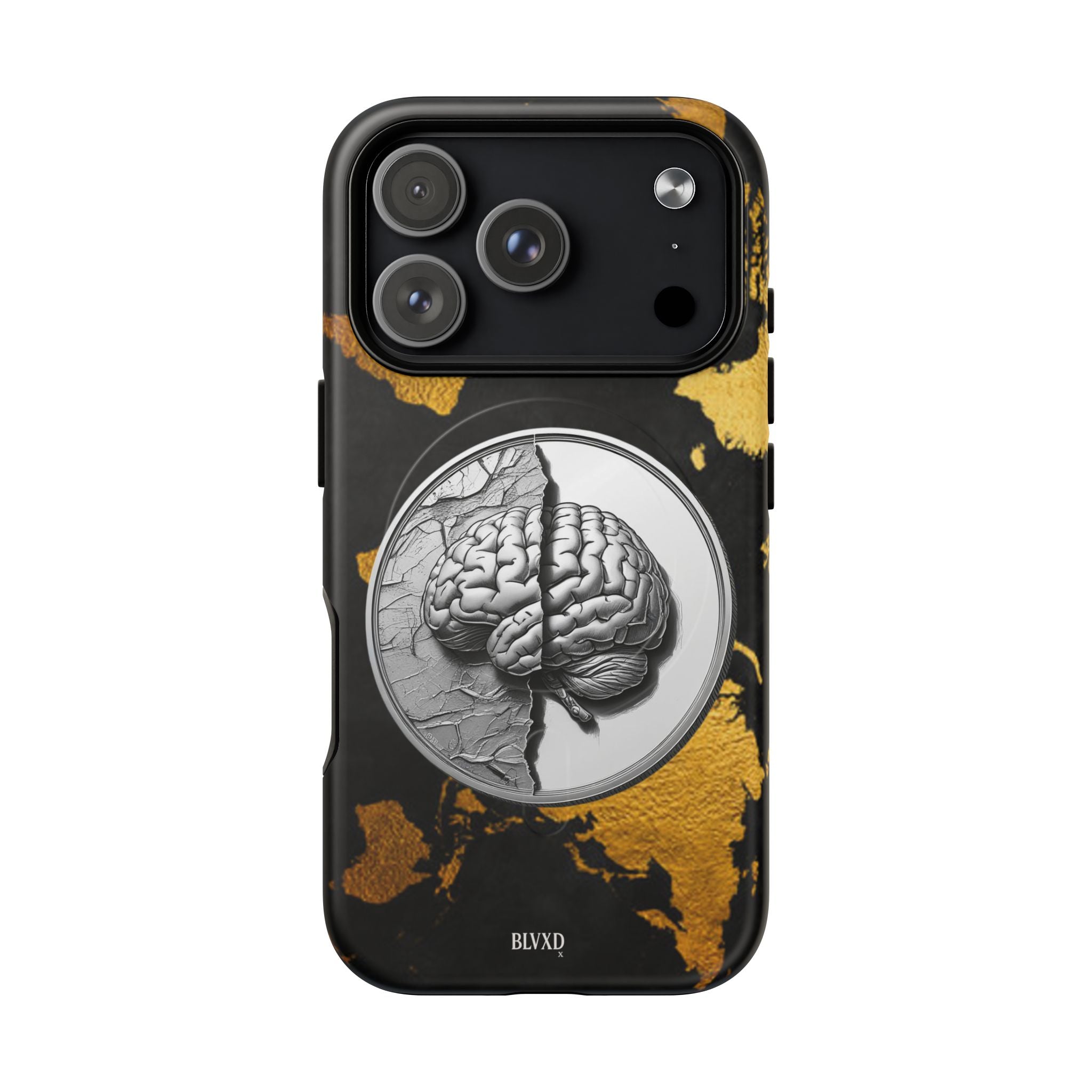 Brain Map Phone Case - Tough Magnetic Case for Creative Minds, Brain Design