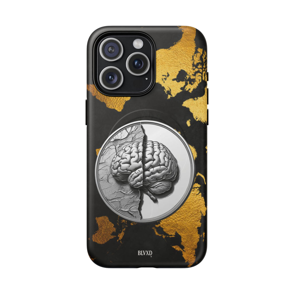 Brain Map Phone Case - Tough Magnetic Case for Creative Minds, Brain Design