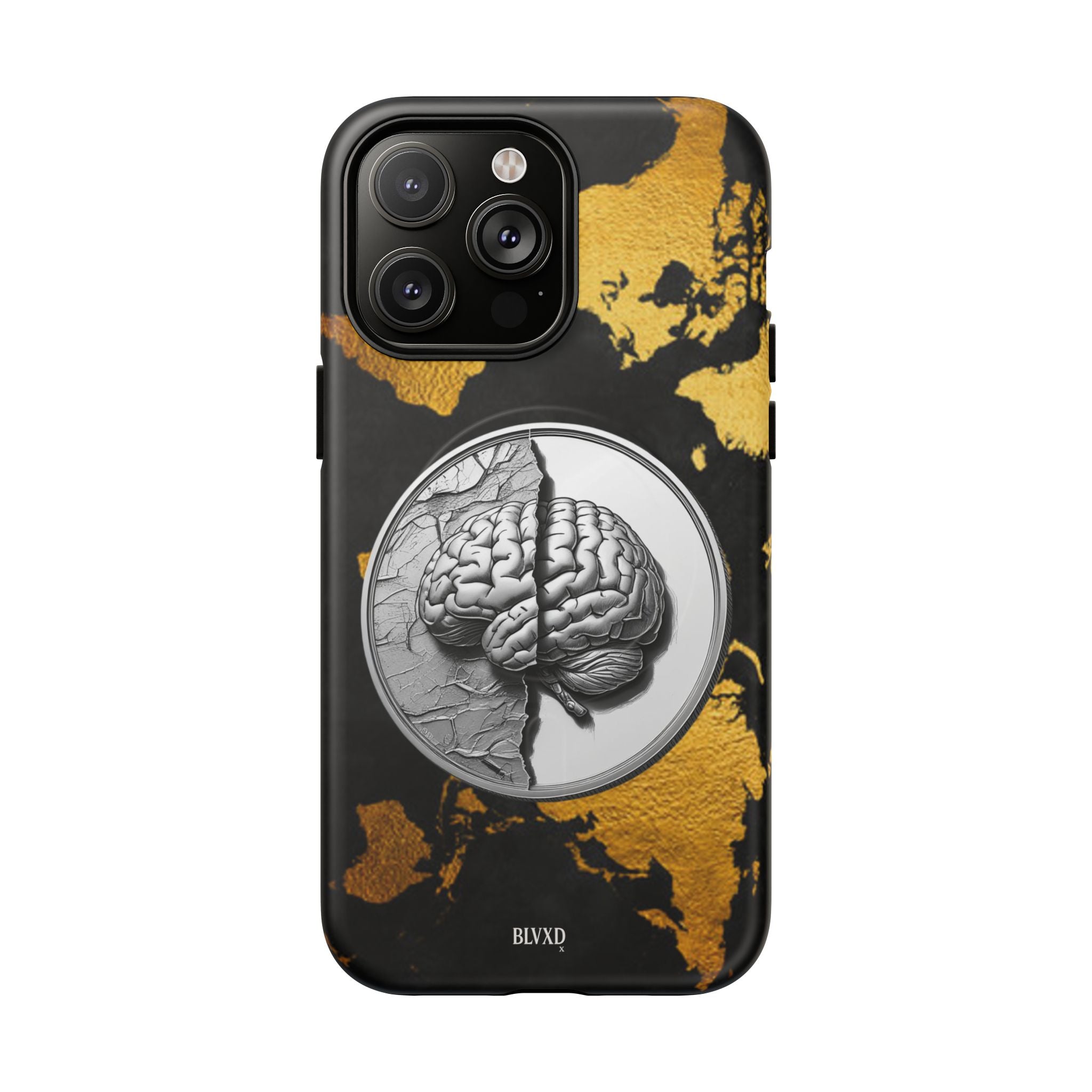 Brain Map Phone Case - Tough Magnetic Case for Creative Minds, Brain Design