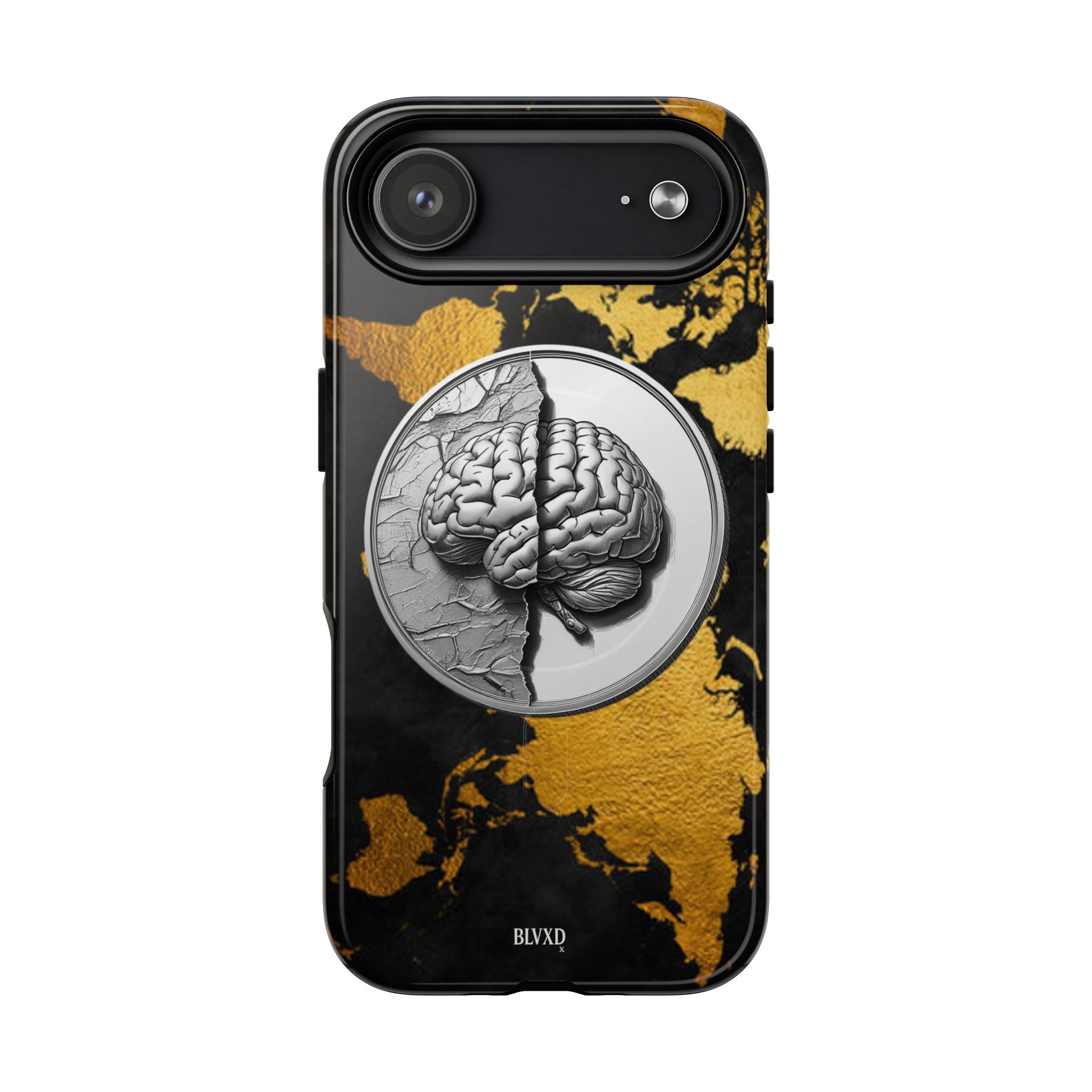 Brain Map Phone Case - Tough Magnetic Case for Creative Minds, Brain Design