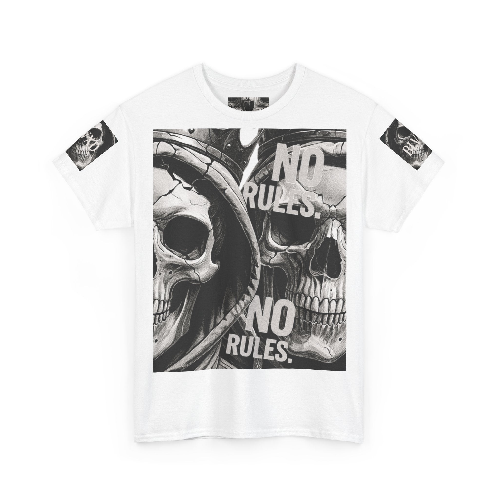 No Rules Skull T-Shirt  Gothic Streetwear Essential
