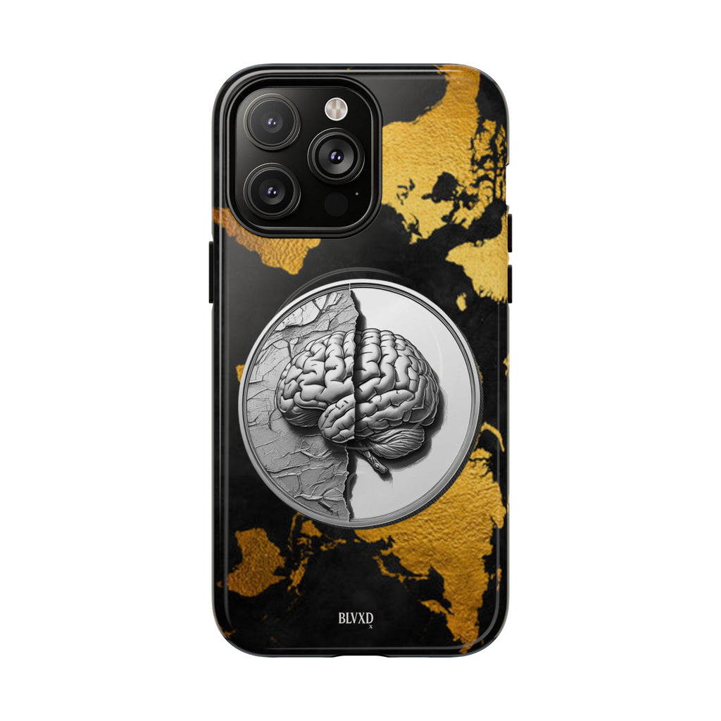 Brain Map Phone Case - Tough Magnetic Case for Creative Minds, Brain Design