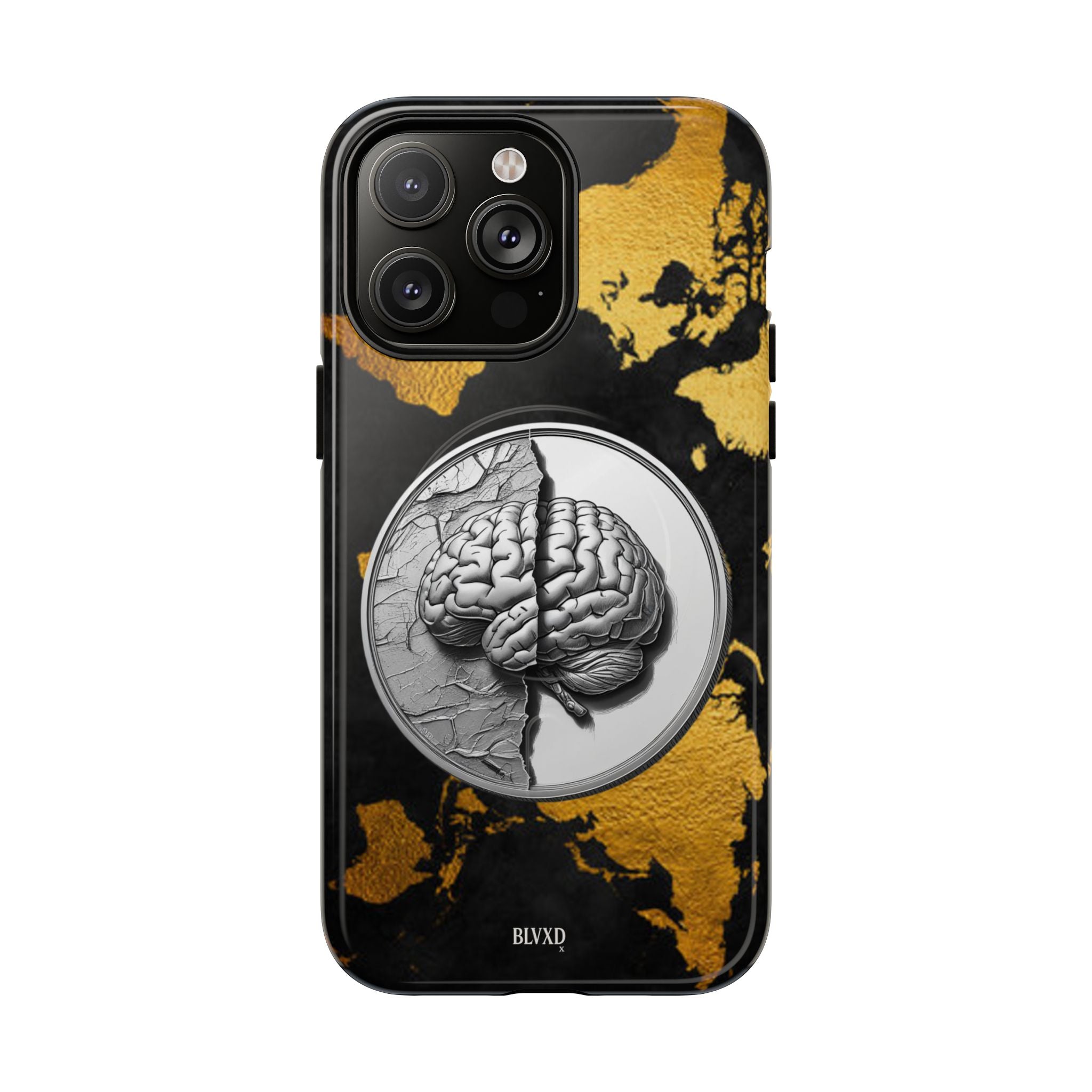 Brain Map Phone Case - Tough Magnetic Case for Creative Minds, Brain Design