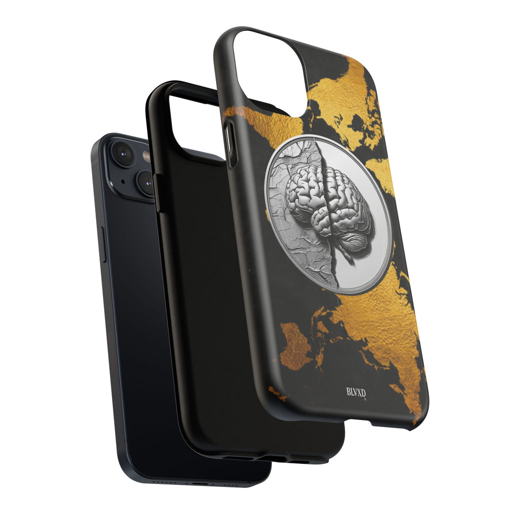 Brain Map Phone Case - Tough Magnetic Case for Creative Minds, Brain Design