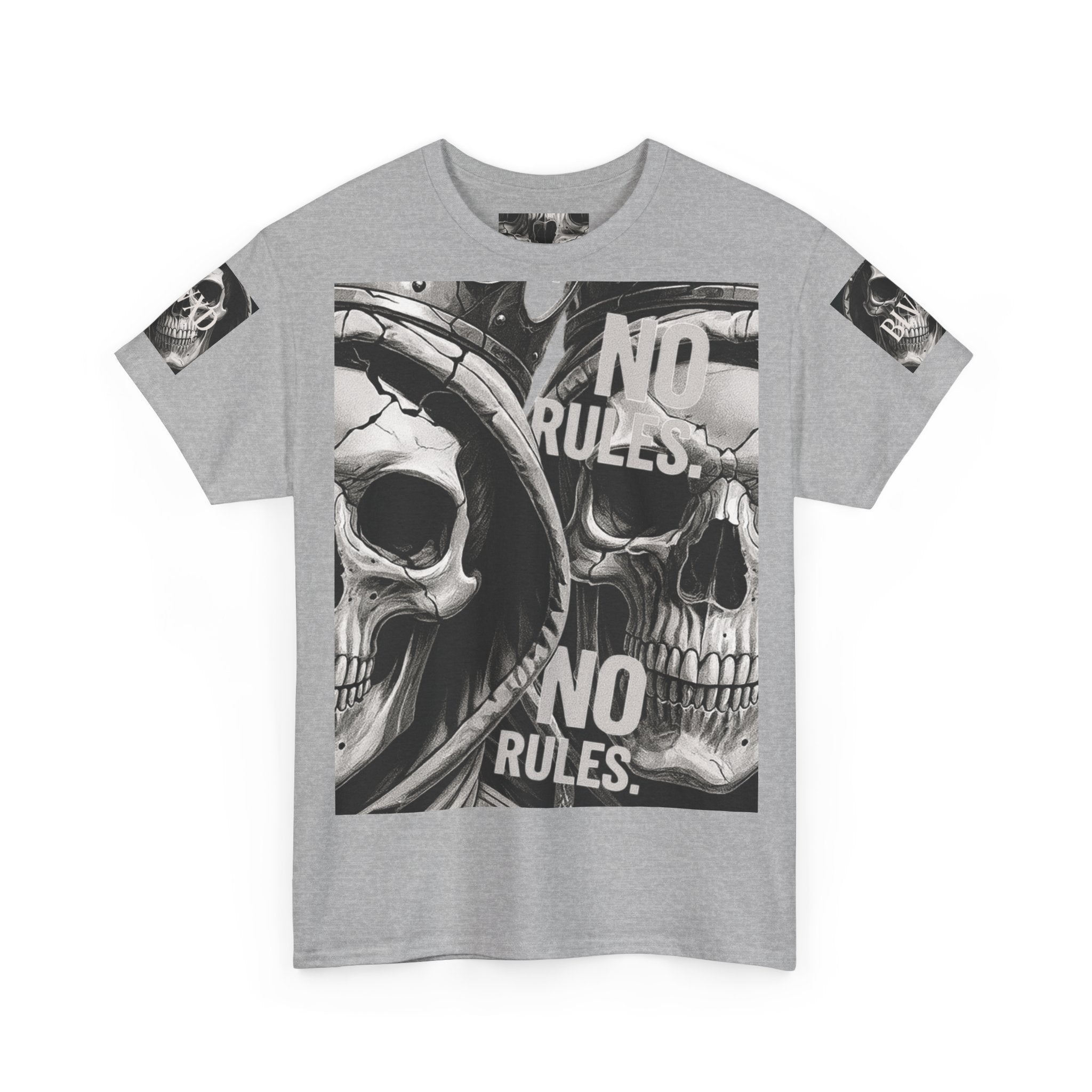 No Rules Skull T-Shirt  Gothic Streetwear Essential