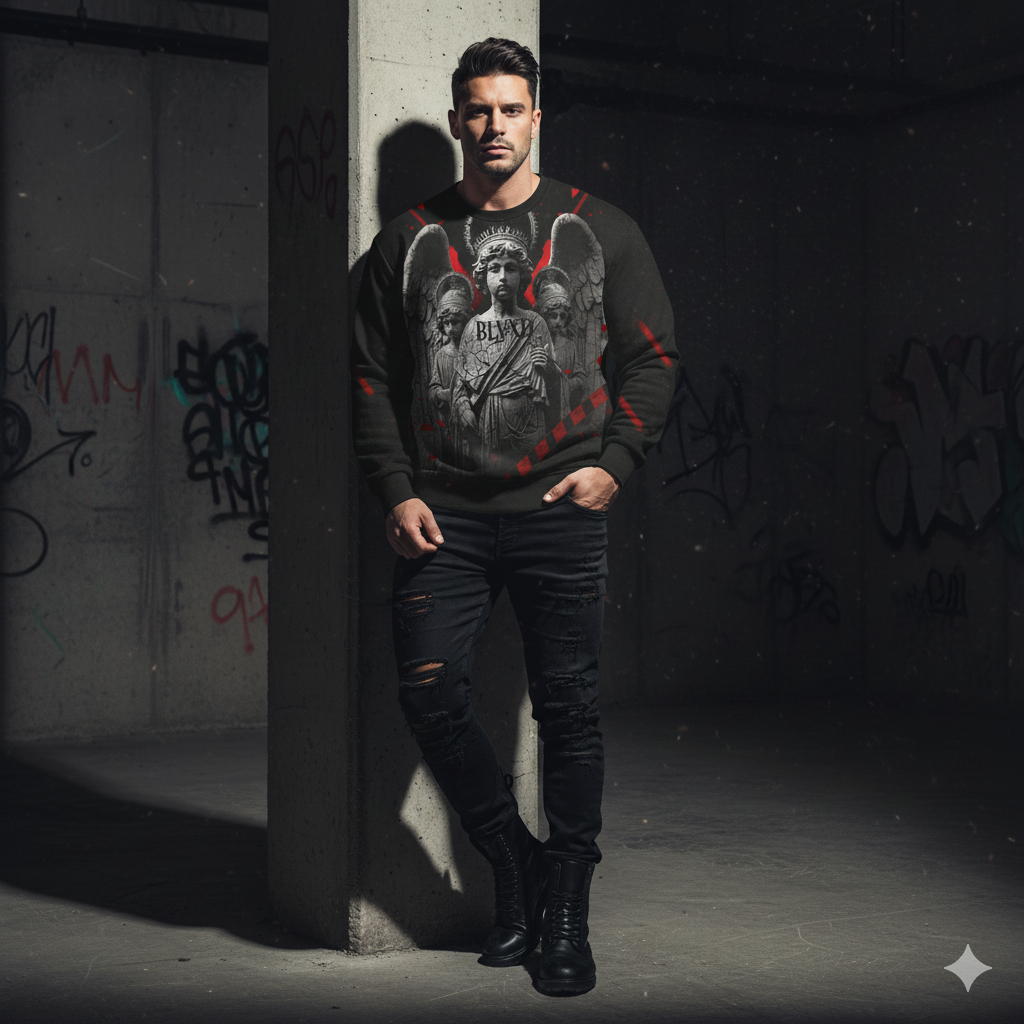 Dark Angel Sweatshirt, Unisex Sweatshirt, Alternative Fashion, Gothic Style, Streetwear, Casual Wear
