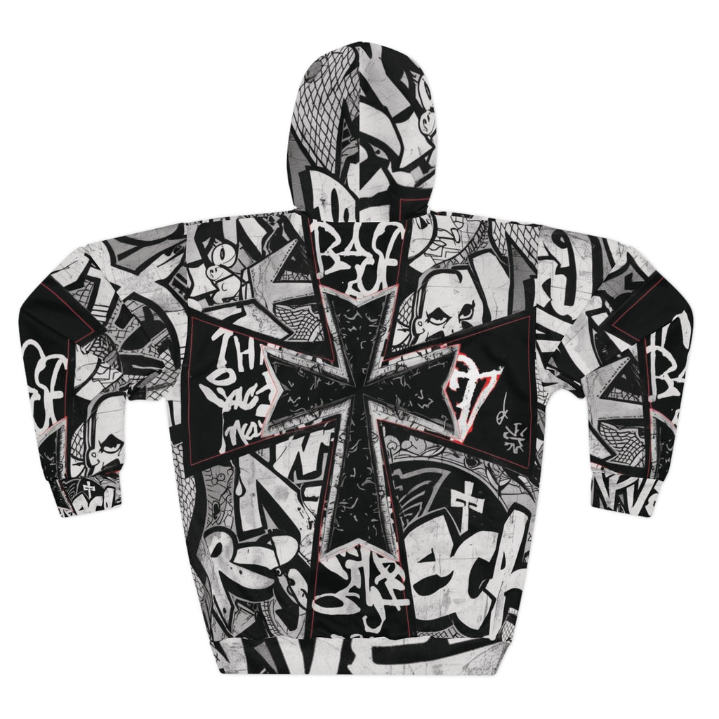 Graffiti Streetwear Hoodie Urban Art All Over Print Pullover
