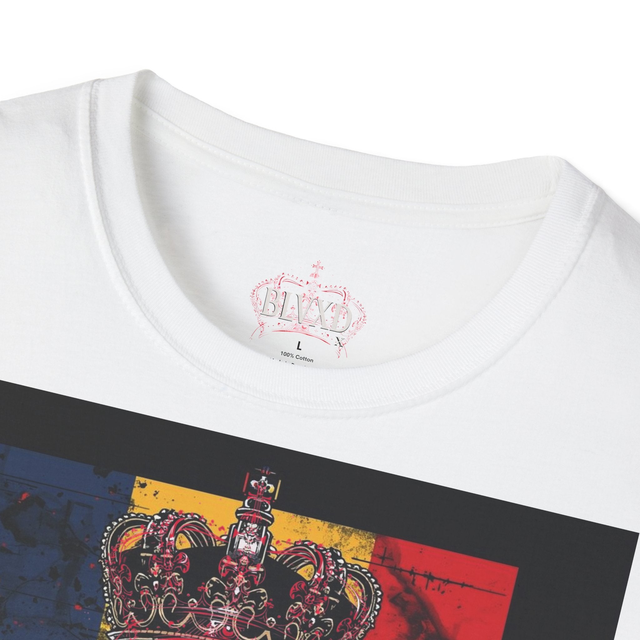 Romanian Heritage Unisex Softstyle T-Shirt, Casual Graphic Tee, Wolf Design Shirt, Unique Gift for Travelers, Romania Pride Apparel