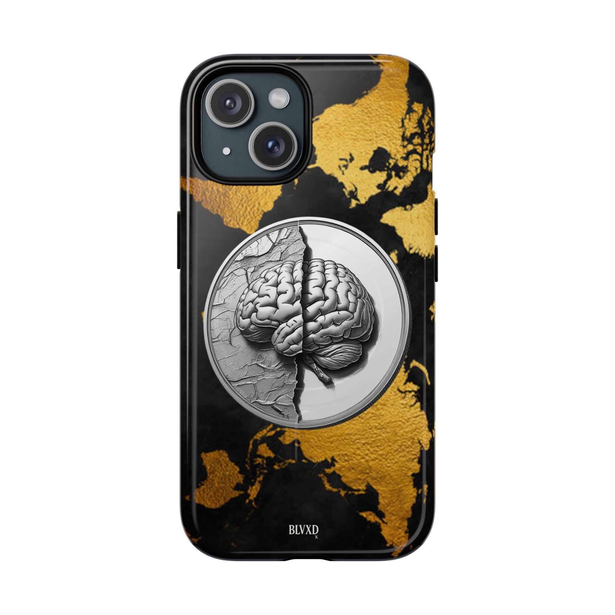 Brain Map Phone Case - Tough Magnetic Case for Creative Minds, Brain Design