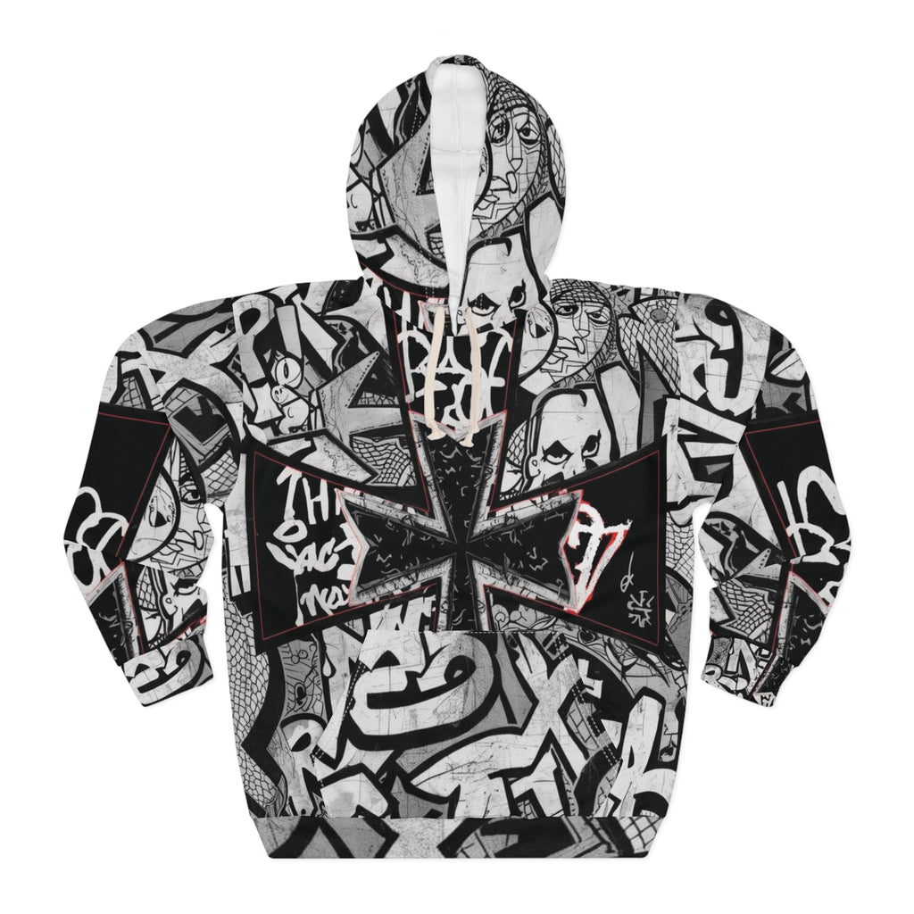 Graffiti Streetwear Hoodie Urban Art All Over Print Pullover
