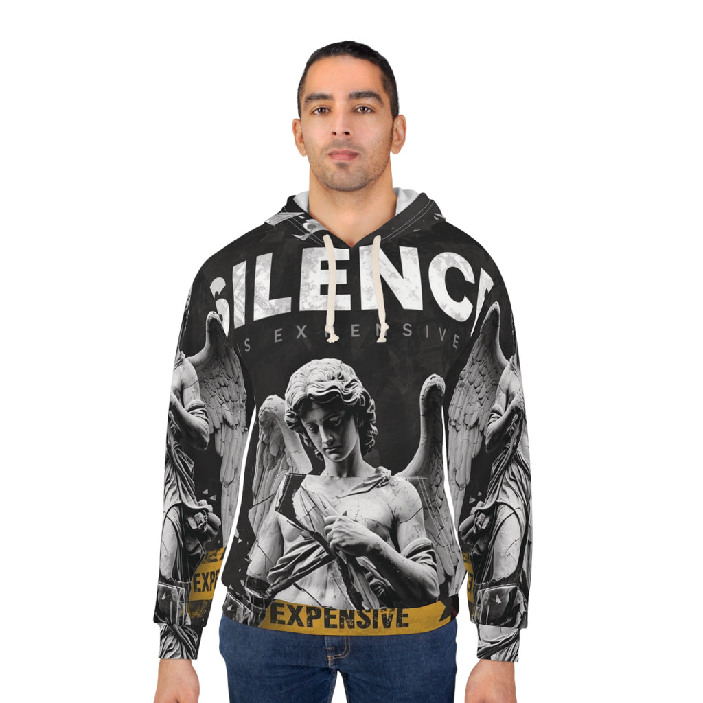 Silence Is Expensive Unisex Pullover Hoodie – Gothic Art Streetwear Essential