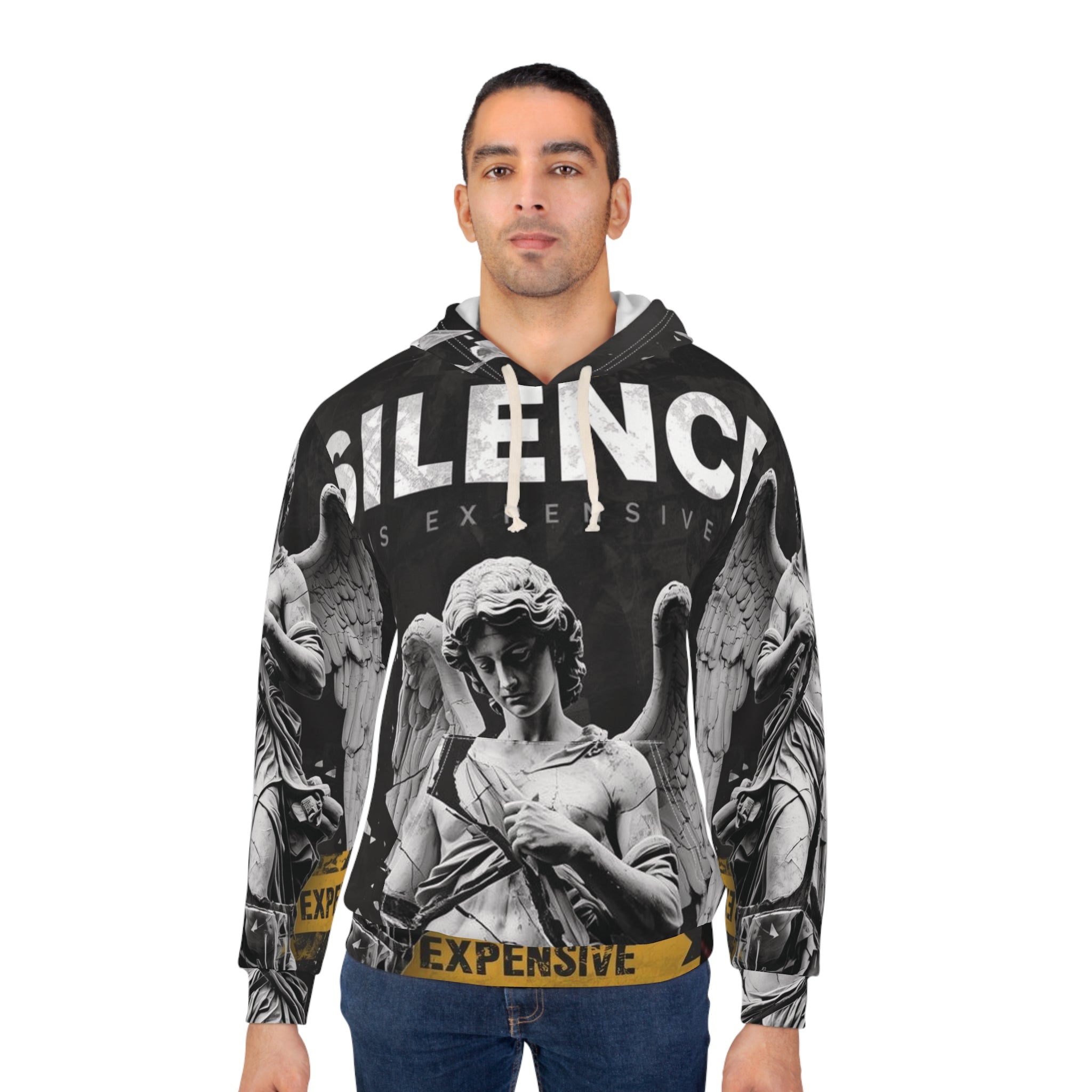 Silence Is Expensive Unisex Pullover Hoodie – Gothic Art Streetwear Essential
