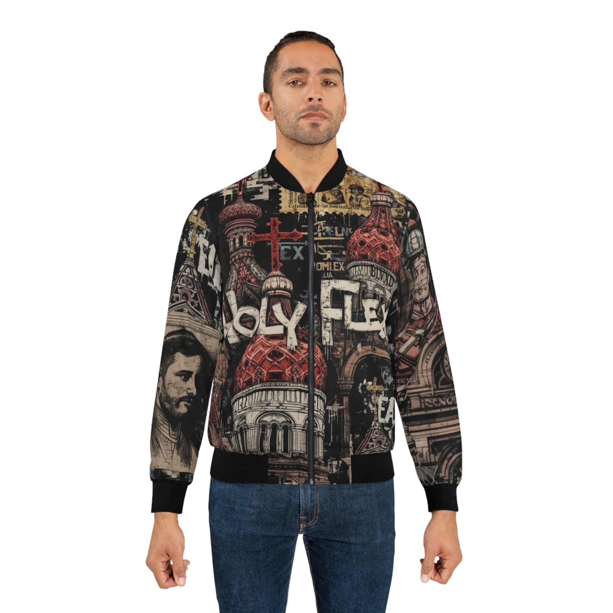 Stylish Men's Bomber Jacket, Urban Fashion, Gifts for Him, Casual Wear, Street Style, Unique Graphic Jacket
